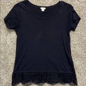 JCREW top with LACE